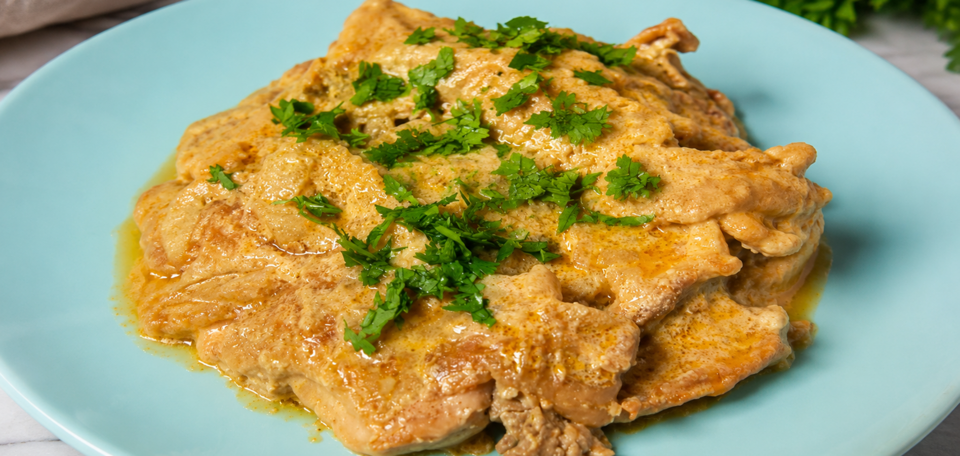 Рецепт сочной тушеной курицы в сливочном соусе