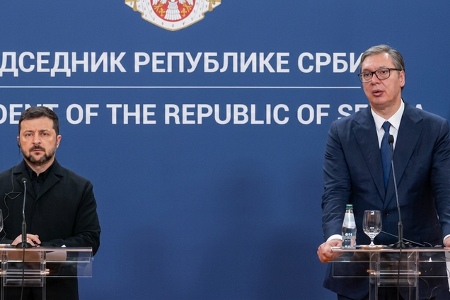 Александар Вучич и Владимир Зеленский 8 августа 2026 года