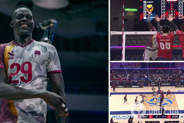 Сборная Катара по волейболу привезла на турнир 13-летнего гиганта. Видео