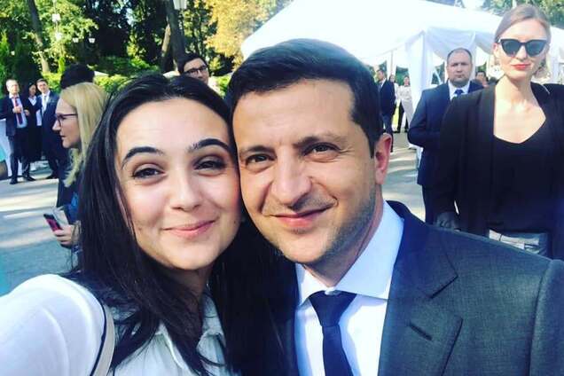 Юлія Мендель з Володимиром Зеленським