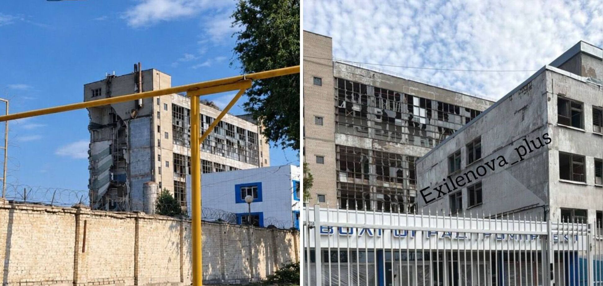 Последствия удара по предприятию «Волгоградпромпроект»
