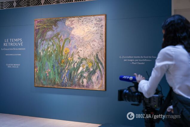 Картина Клода Моне 'Іриси' в аукціонному домі Sotheby's. Вересень 2025 року