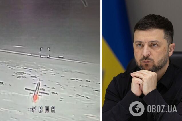 'Друге успішне застосування перехоплювача': Зеленський показав ураження ворожого дрону 'Герань-5'. Відео