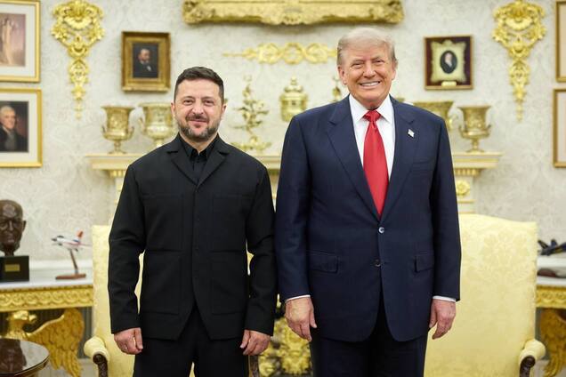 Президент Украины и президент США на встрече в Белом доме.
