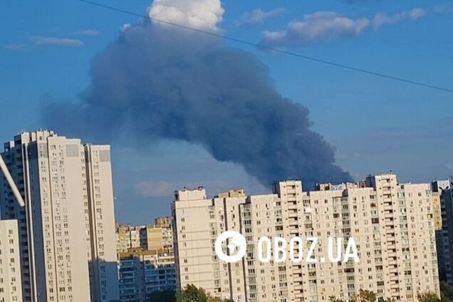 Россия нанесла удар по Киевской области: в Бориспольском районе горят склады. Фото
