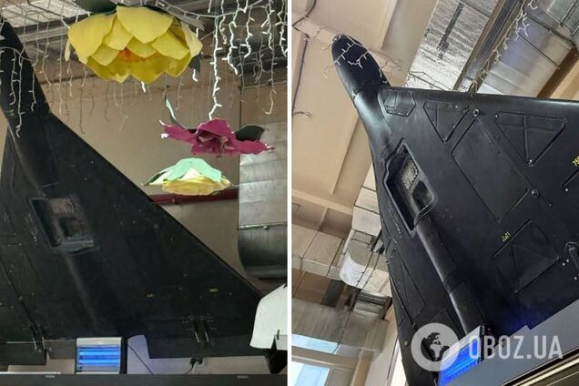 У Тернополі в магазині над головами покупців повісили дрон: 'елемент декору' обурив мережу. Фото