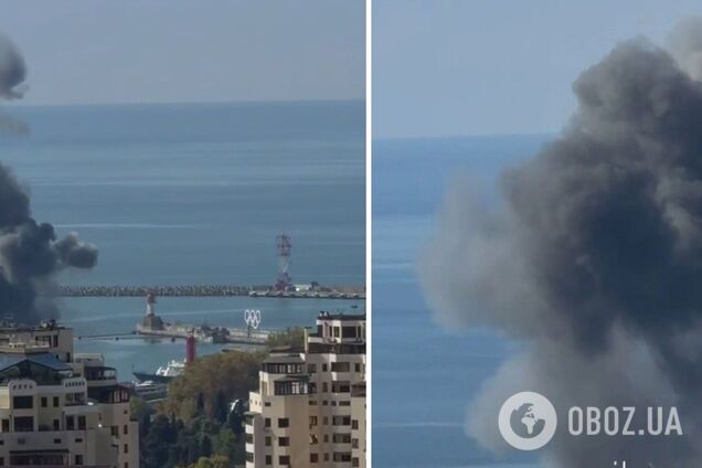 В Сочи атакован порт: после взрывов поднялся дым. Фото и видео