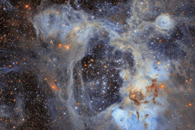 Hubble показал галактическую туманность в созвездии Золотая Рыба. Фото