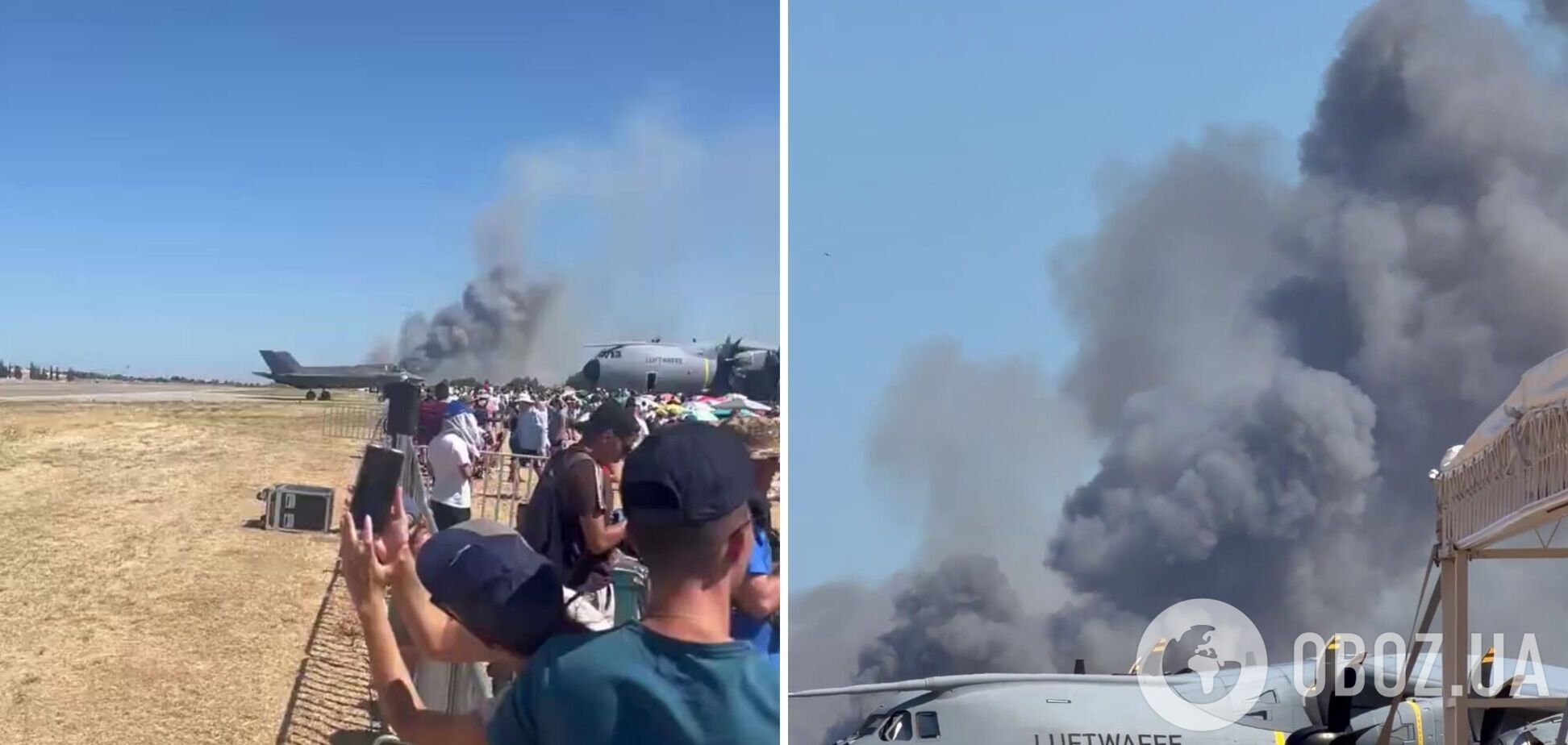 В Греции недалеко от Афин во время авиашоу разбился истребитель F-4 Phantom: что известно о пострадавших. Видео