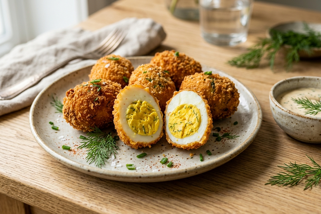 Фаршированные яйца в хрустящем кляре: рецепт вкусной и бюджетной закуски