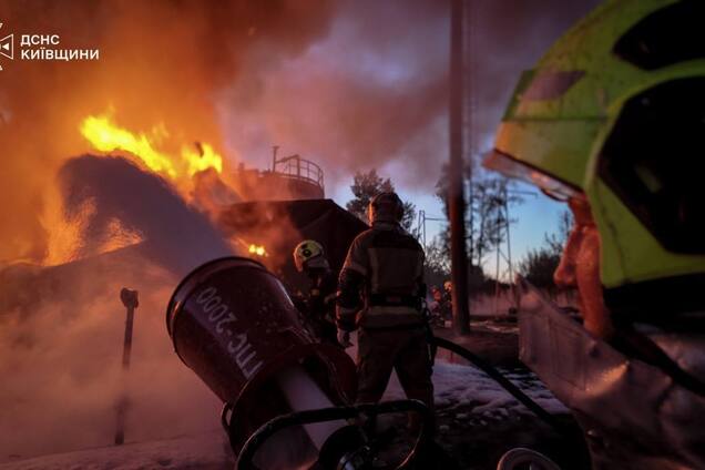 Ликвидация пожара в Фастовском районе