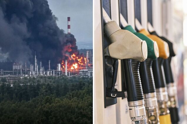 Наслідки удару по НПЗ у Росії, заправні пістолети на АЗС. Ілюстративне фото